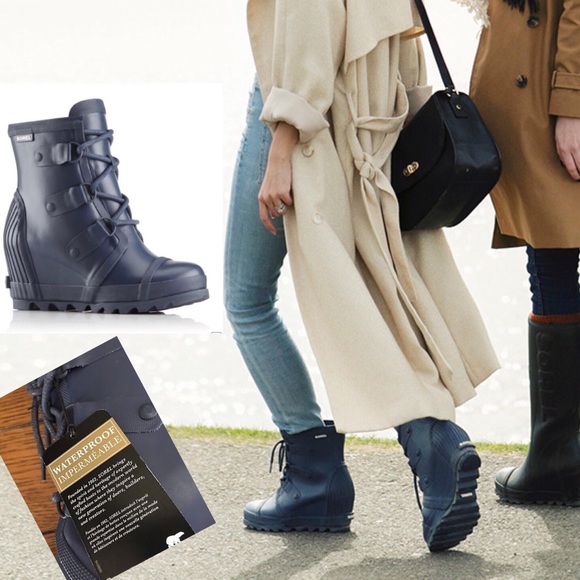 sorel rain boots wedge